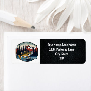 Largemouth Bass Fishing Return Address Labels
