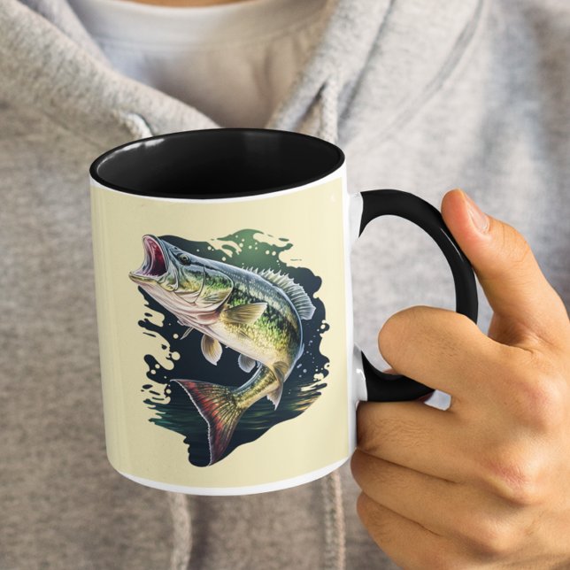 Largemouth Bass Fishing Tasse (Von Creator hochgeladen)