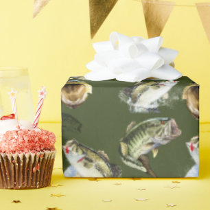 Largemouth Bass Fishing Wrapping Paper Geschenkpapier