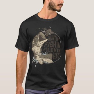 Largemouth Bass Jagen Fischen Lieben Täglich vinta T-Shirt