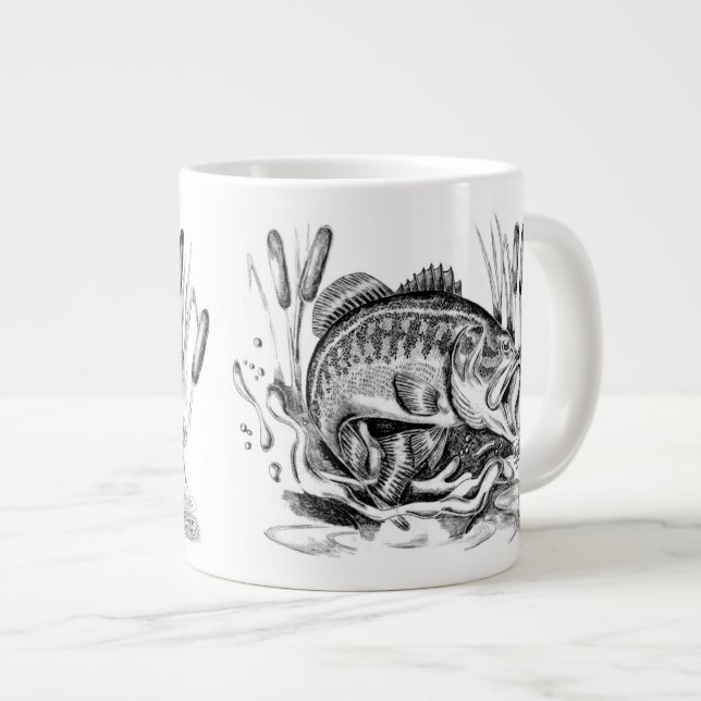 Largemouth Bass Jumbo-Tasse (Vorderseite Rechts)