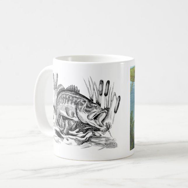 Largemouth Bass Kaffeetasse (Vorderseite Links)