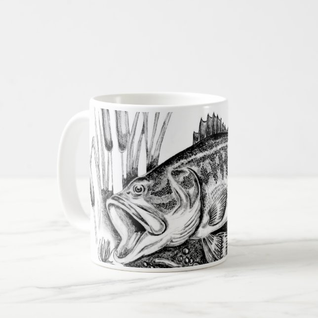 Largemouth bass kaffeetasse (Vorderseite Links)