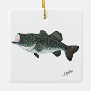 Largemouth Bass Keramikornament