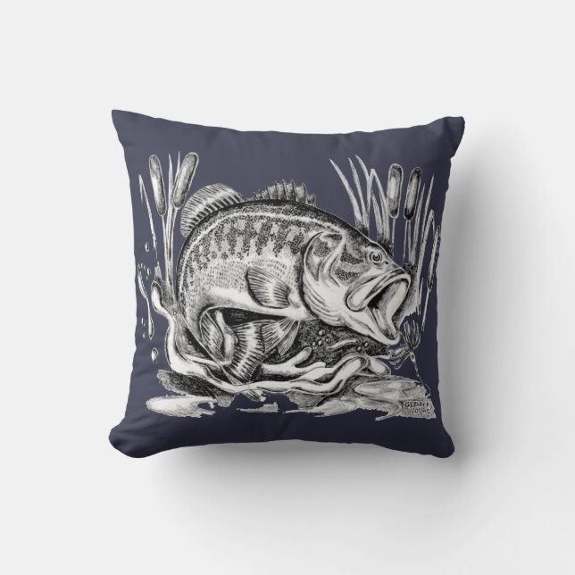 Largemouth Bass Kissen (Vorderseite)