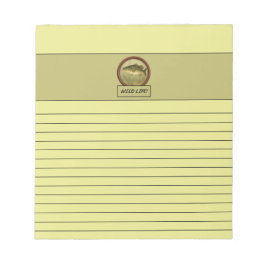 Largemouth Bass Light Yellow Notepad Notizblock