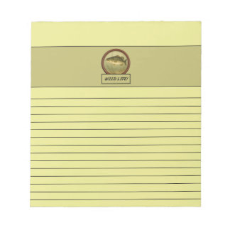 Largemouth Bass Light Yellow Notepad Notizblock