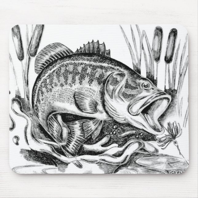 Largemouth Bass Mousepad (Vorne)