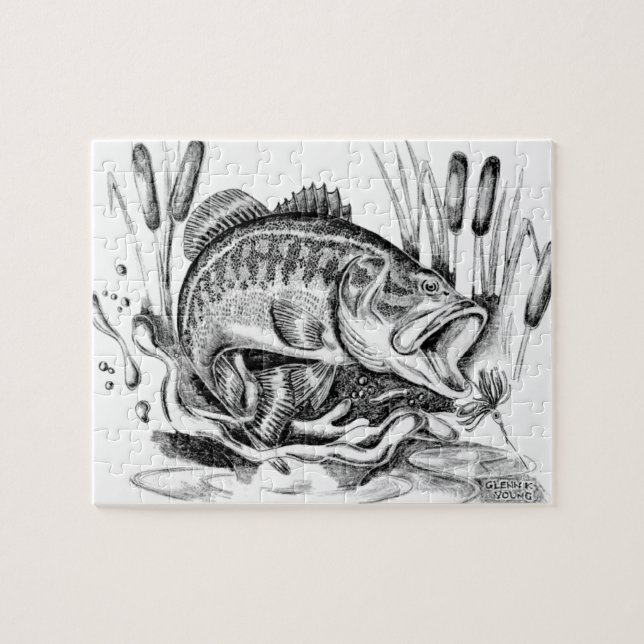 Largemouth bass puzzle (Horizontal)