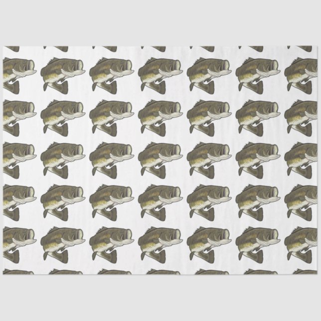 Largemouth-Bass Seidenpapier (Vorderseite)