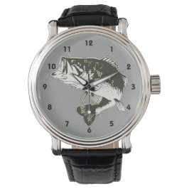 Largemouth Bass Sport Fishing Fun Armbanduhr