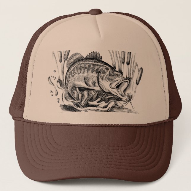 Largemouth Bass Truckerkappe (Vorderseite)