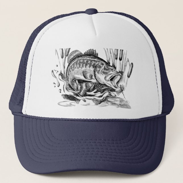 Largemouth bass truckerkappe (Vorderseite)
