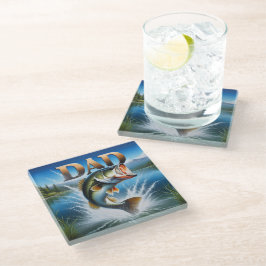 Largemouth Bass Vater Glasuntersetzer