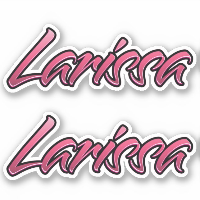 Larissa faded pink Aufkleber Sticker Stickerset (Vorderseite)