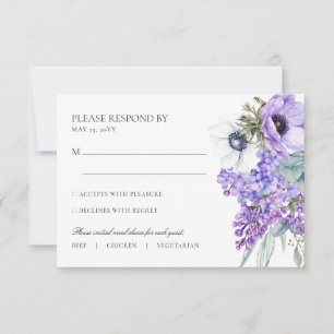 Larissa Lila Blumenküche RSVP Karte