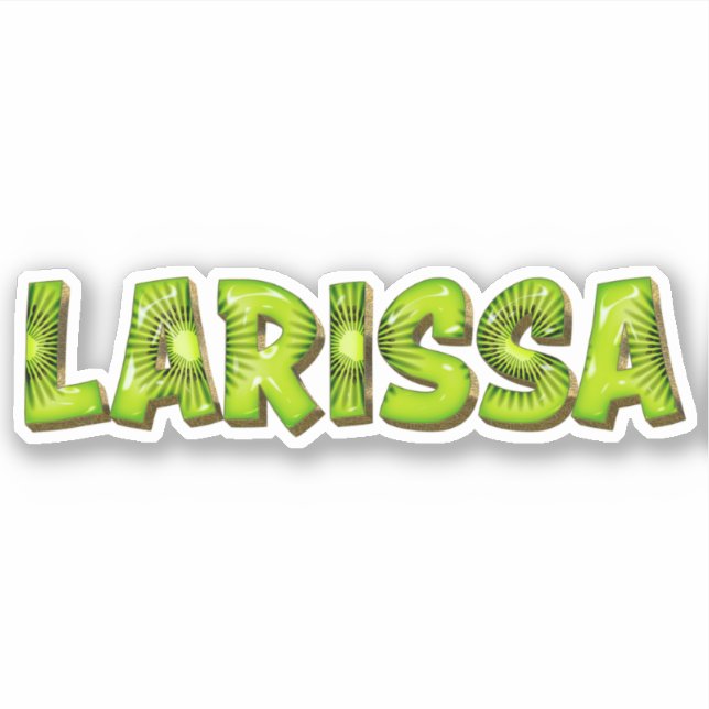 Larissa Name Kiwi Design Aufkleber Sticker (Vorderseite)