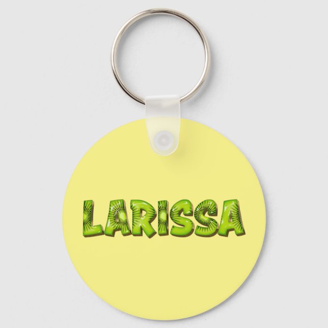 Larissa Name Kiwi Design Schlüsselanhänger (Vorderseite)