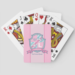 Larissa Pastell Prinzessin Ritter Wappen Name Bede Spielkarten