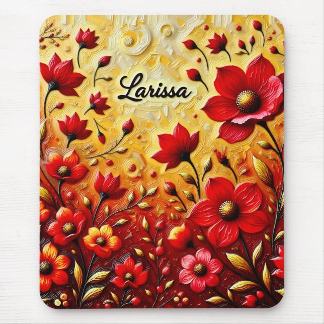 LARISSA ~ RED BLUME ~ Mousepad (Vorne)