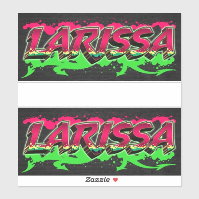 Larissa Vorname Name Graffiti Aufkleber Sticker (Blatt)