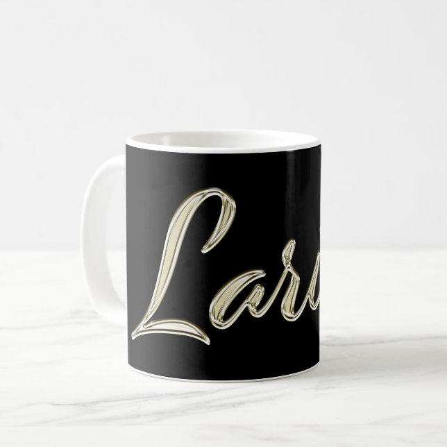 Larissa white gold Handwriting Tasse Kaffeetasse (Vorderseite Links)