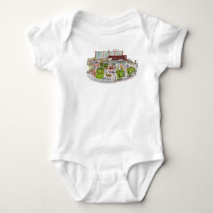 Larkin quadratisches Baby-T-Shirt Baby Strampler