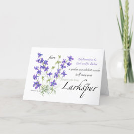 Larkspur-Blankenkarte Dankeskarte