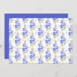 Larkspur Floral Botanical Note Card Mitteilungskarte