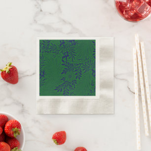 Larkspur in Vibrannt Green Serviette