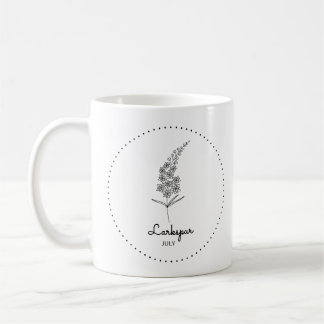 Larkspur Juli Monat Blume Kaffeetasse