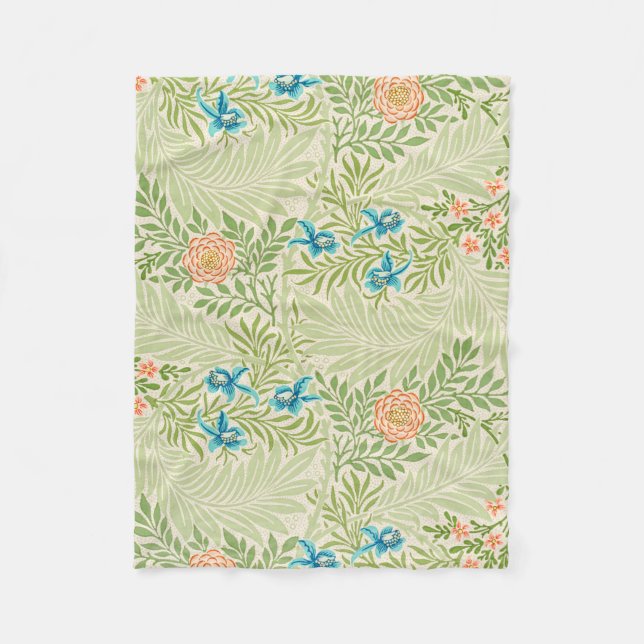 Larkspur Pattern (von William Morris) Fleecedecke (Vorderseite)