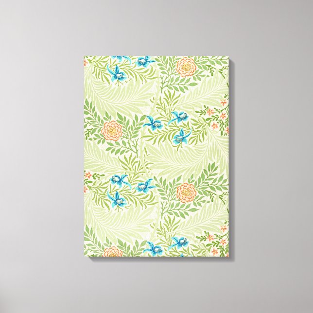 Larkspur Pattern (von William Morris) Leinwanddruck (Vorderseite)