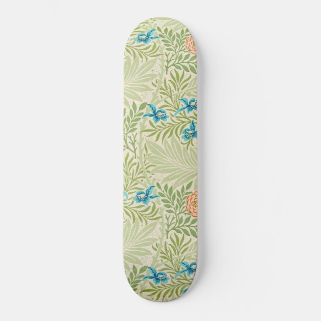 Larkspur Pattern (von William Morris) Skateboard (Vorderseite)