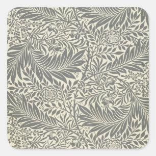 Larkspur, Wallpaper design, 1872 Quadratischer Aufkleber