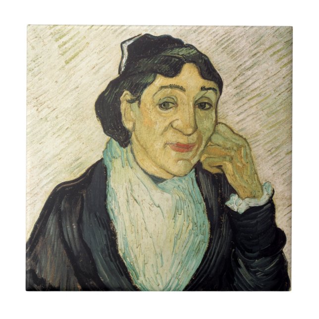 L'Arlesienne (Madame Ginoux) von Vincent van Gogh Fliese (Vorderseite)