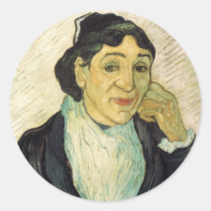 L'Arlesienne (Madame Ginoux) von Vincent van Gogh Runder Aufkleber