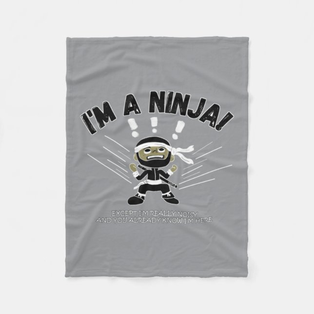 Lärmende Ninja-Kinder Fleecedecke (Vorderseite)