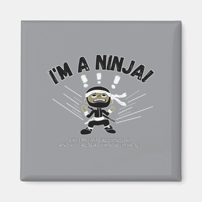 Lärmende Ninja-Kinder Magnet (Vorne)