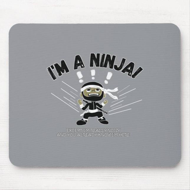 Lärmende Ninja-Kinder Mousepad (Vorne)