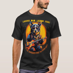 Lärmige Rock'n Roll-Musik mit cooler elektrischer T-Shirt