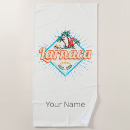 Larnaca Cyprus Retro Cocktail Vintag Sunset Strandtuch