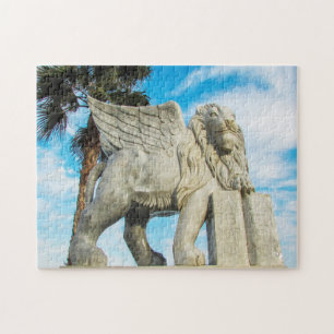 Larnaca-Löwe geflügelte Löwenstatue. Puzzle