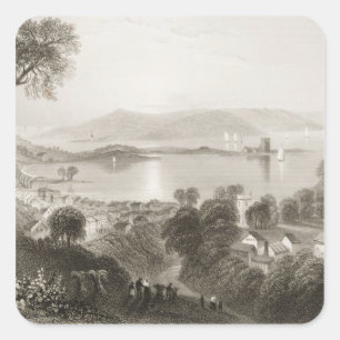 Larne, Landkreis Antrim, Nordirland Quadratischer Aufkleber