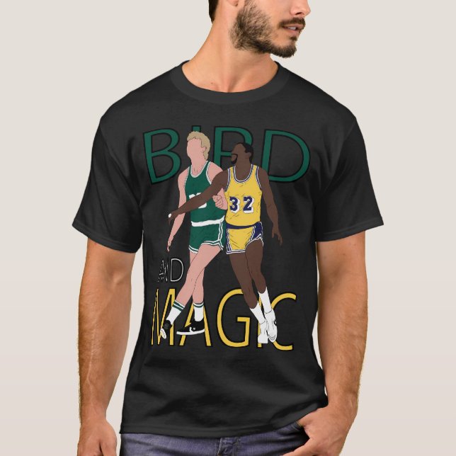 Larry Bird und Magic Johnson T-Shirt (Vorderseite)