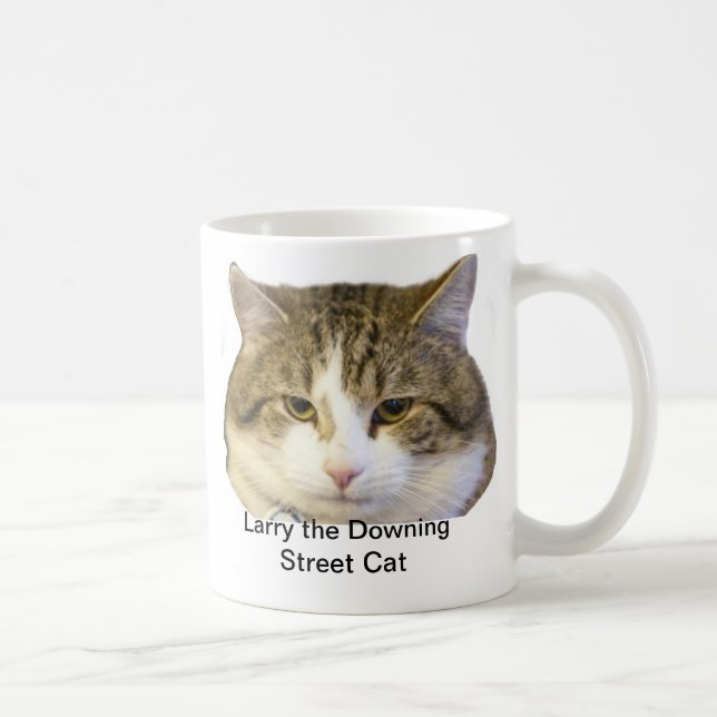Larry das Downing Street-Katzen-Gesicht - Kaffeetasse (Rechts)