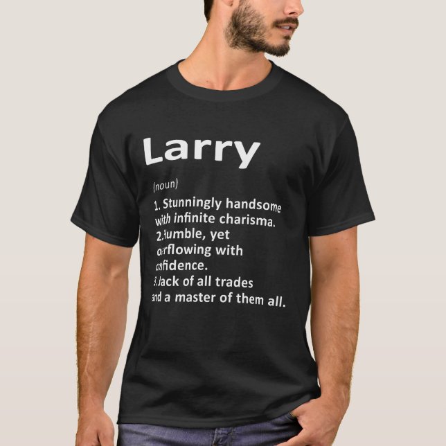 Larry Definition Personalisiert Name Funny Birthda T-Shirt (Vorderseite)