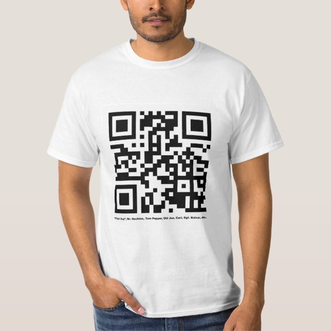 Larry Hankin in diesem Typ QR Code T - Shirt (Vorderseite)