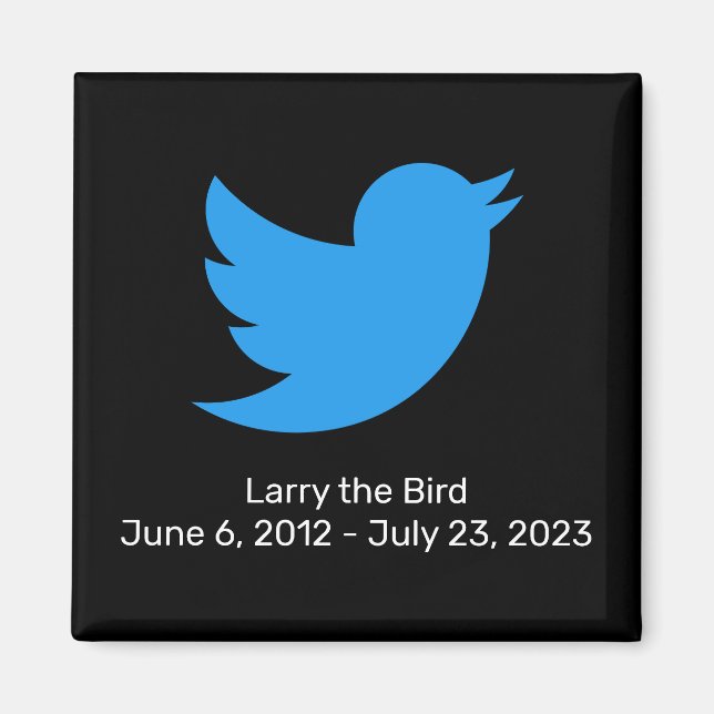 Larry the Bird Twitter-Pensionierung Magnet (Vorne)