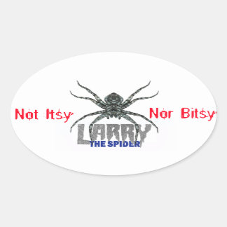 Larry the Spider Oval Aufkleber